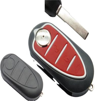 China Replace Car Key Case 3 Buttons Flip Blank Key Case Shell Cover For Alfa Romeo 159 166 165 156 147 Mito Car Remote Key Fob for sale