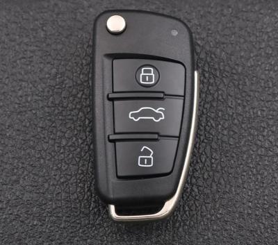 China New Style Car Key Case Replacement Uncut Flip 3 Buttons Remote Key Shell Case for sale