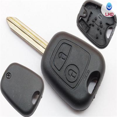 China Replace Car Key Case FOB Remote Key Case 2 Buttons Car Mute Shell For Citroen Saxo Berlingo Black Paypal Perfect ABS DHL UPS EMS TNT Fedex LHD for sale