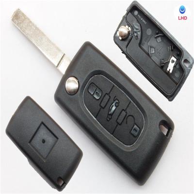 China Replace Key Case 2 3 4 Button Car Remote Key Case For Peugeot 207 307 308 407 Citroen C2 C3 C4 C5 Flip Key Case Shell CE0523 CE0536 HU83 VA2 for sale