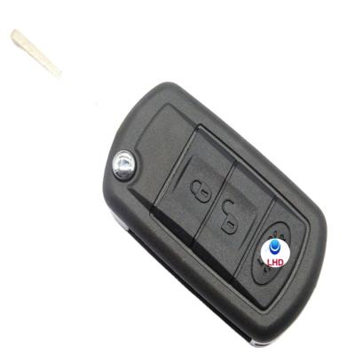 China Replace Car Key Case Replacement Shell Folding Flip Remote Key Case Fob 3 Button For LR Range LR Sport LR3 Discovery for sale