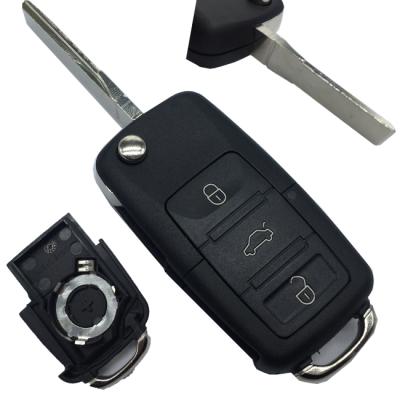 China Replace Car Key Case Flip Key Fob Remote Shell Case Protection Fits Golf Jetta Passat 2002 Car Key CC Beetle 2003 2004 2005 for sale