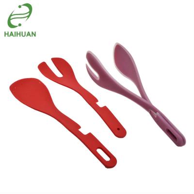 China Multifuntionla 100% Sustainable Food Grade Silicone Detachable Kitchens Tong Turner For Salad for sale