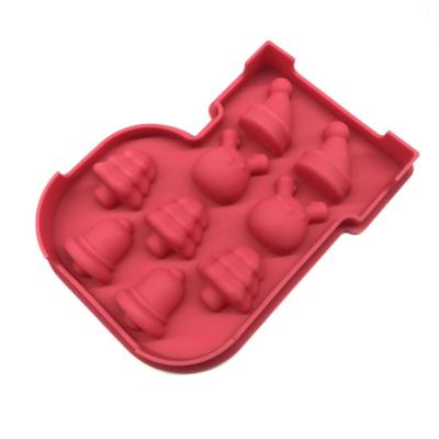 China Viable With Quality 100% Food Grade Silicone Christmas Ice Cream Tray Chocolate Mold for sale