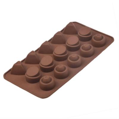 China China Sustainable 15-Cavity 3 Silicone Classic Forms Silicone Mold For Chocolate for sale