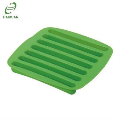 China High Quality Viable Tray For Water Bottle Silicone 7-Cavity Finger Cookies Chocolate Mold Ice Stick Cube for sale