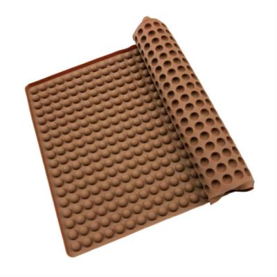 China Viable Top Selling Silicone Button Hemisphere Pyramid Draining Oil Pet Food Baking Mat for sale