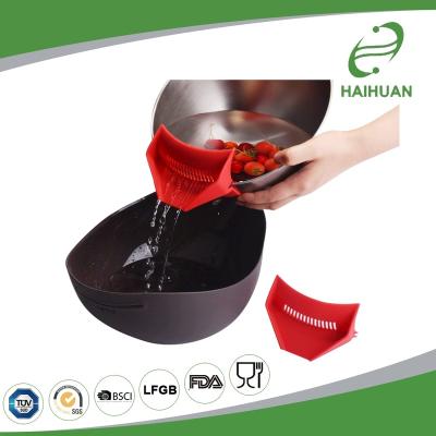 China Viable Best Of Choice 100% Food Grade Silicone Removable Strainer For Pot Bowl Silicone Strainer for sale