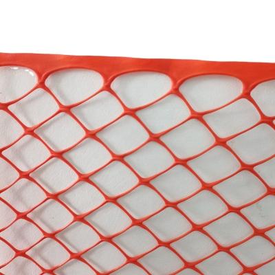 China Construction site 4ft x15M. Orange Plastic Diamond Mesh Nets Safety Edge Fence Netting For Warning for sale