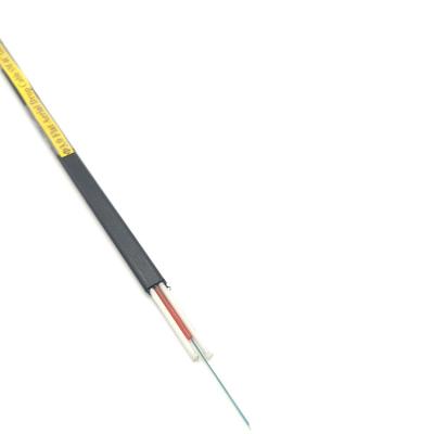 China Stainless Steel 3.0 Flat Aerial Drop Cable SM 4C G652D PE Fiber Optic Drop Cable for sale