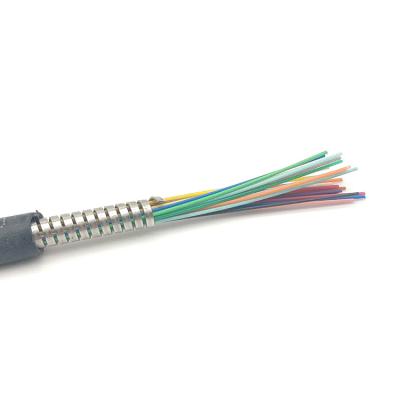 China Stainless Steel Tube Underground 7.5mm SM 24C G652D LSZH Armored Fiber Optic Cable for sale