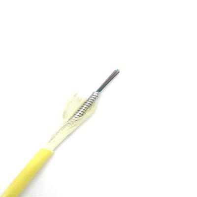 China Stainless Steel OM2/SM 6C LSZH Armored Anti-Rodent Anti-Bending Fiber Optic Cable OM3/OM4/G652D/G657A1/G657A2 1-24 Core for sale