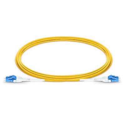 China FTTH PVC LSZH (OFNR) LC Uniboot to LC Uniboot Duplex 2.0mm Single Mode OS2 Fiber Patch Cord for sale