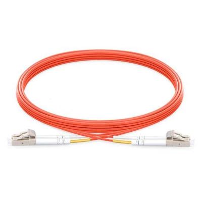 China FTTH LC UPC to LC UPC Multimode Duplex 2.0mm PVC Fiber Optic OM2 Indoor Patch (OFNR) Tie Armored Fiber Jumper for sale