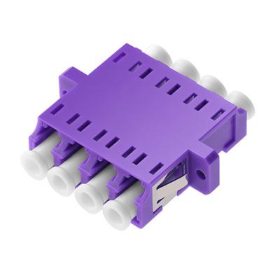 China FTTH Ceramic Zirconia PB Socket FTTH Quad LC 4 Cores Fiber Optic Adapter With Flange All Types SC PC FC APC D TYPE LC DUPLEX St for sale