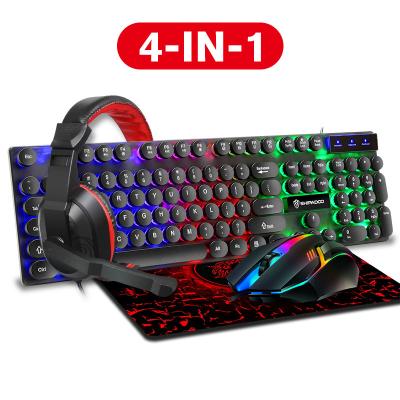 China OEM 1.8m USB 2.0 Waterproof Braided Braided Gaming Mouse Pad Gaming LED Light Cable Rainbow Combo Rainbow For Computer Desktop for sale