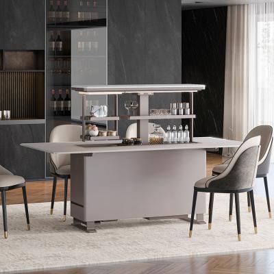 China Modern Luxury Home Living Room Furniture Metal Dining Table with Refrigerator Lift Up for sale