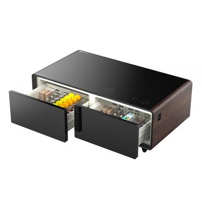 China Single Glass Door Beer Fridge and Beverage Chiller for Modern Smart Coffee Table for sale