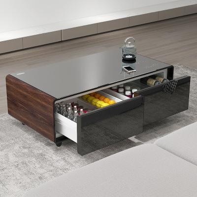 China Mini Bar Table Coffee Table Fridge with Music Player for Living Room App-Controlled 75W for sale