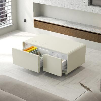 China Modern European Style Standard Sized Coffee Table with Smart Refrigerator and Speaker for sale