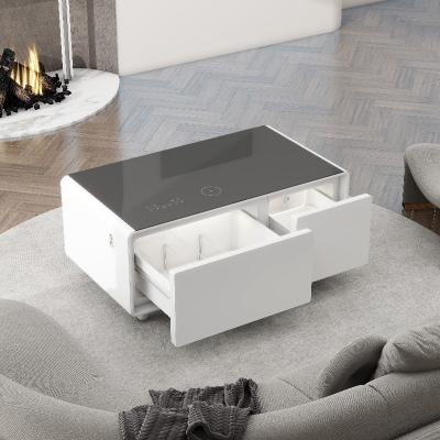 China Stainless Steel Smart Coffee Table The Perfect Addition to Your Modern Living Room Furniture Collection for sale