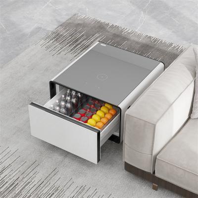 China Mini-Kühlschrank Sofa Seitenschrank TB65 Kaffeetische Kühlschrank mit modernem Design zu verkaufen