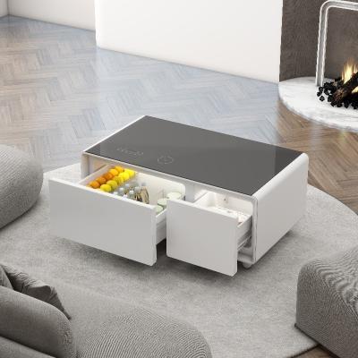 China Smart Coffee Table Living Room Furniture with Wireless Charging Function and Mail Packing for sale