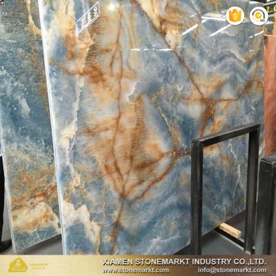 China Building StoneMarkt Luxury Blue Onyx For Elegantly Decoration Design for sale