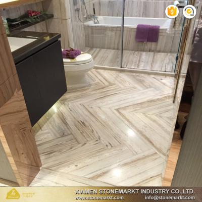 China Build StoneMarkt polished crystal wood marble floor tiles for sale