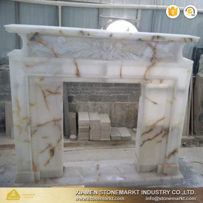 China Europe StoneMarkt China White Marble Fireplace S-001 for sale