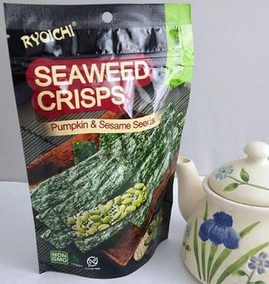 China Nutritious Crispy Original Flavor Roasted Seaweed Crisps with Pumpkin Seeds for sale