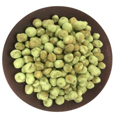 China Low Fat Plant GMO Soft Crispy NON Wasabi Coated Pea Snacks for sale