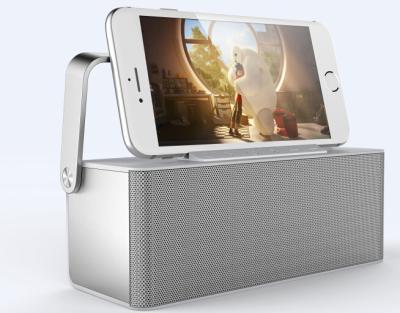 China Portable mini phone stand speaker bluetooth version 5.0 power bank with bluetooth speaker for sale