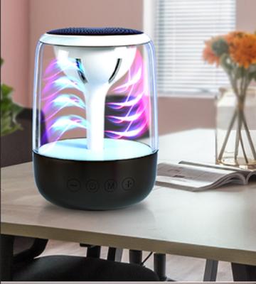 China C7Plus BT TWS Transparent Portable Mini Speaker TF Mini Wireless Speaker with 7 LED Night Colorful Lamp for sale