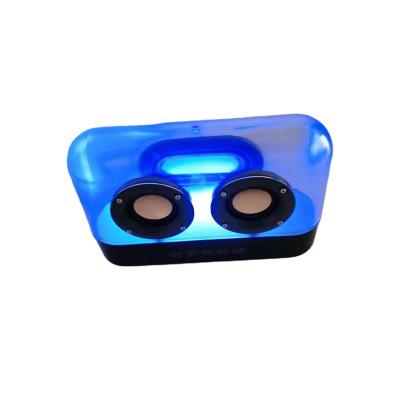 China ABS+acrylic music lighting portable speaker led colorful lighting with bluetooth,with aux,type c TF port for sale