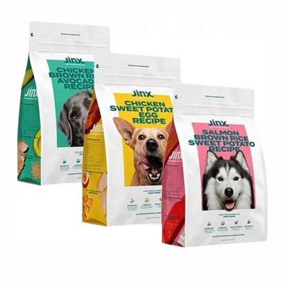 China Custom Logo Food Packaging Bag Pet Food Packaging Bag Biodegradable Moisture Proof Mylar Snack Bags Moisture Proof Plastic Stand Up Pouches Zipper With Pet Food for sale