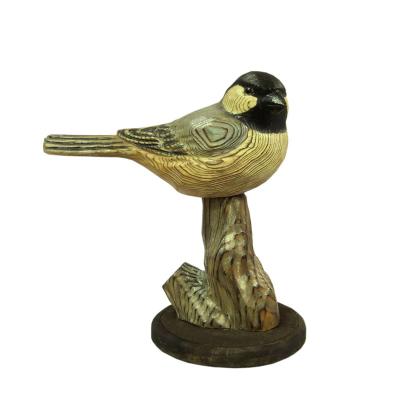 China Decorative China Hand Carved Wooden Birds Model Decoration Bird Wooden Crafts for sale