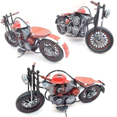China Europe Vintage Iron Crafts Table Metal Decoration Metal Antique Home Motorcycle Model for sale