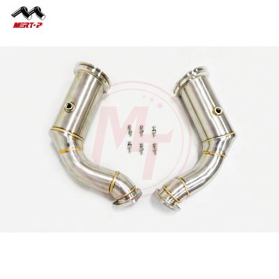 China SS304 MERTOP RACING 304 Stainless Steel Catless Exhaust Swept Downpipe For Leakage borghini URUS V8 4.0T 2018+ for sale