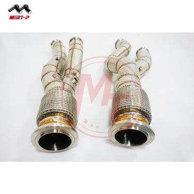 China SS304 MERTOP RACING LAMBOR GHINI AVENTAOR Downpipe with heat shield for LP750-4 SV LP700-4 LP720-4 2012-2018 for sale