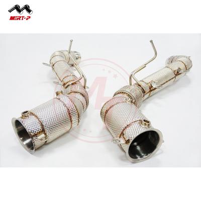 China MERTOP Mclaren 650S Automotive Exhaust / Heat Shield Downpipe MP4-12C Competition 3.8 V8 Decat 2014+ for sale