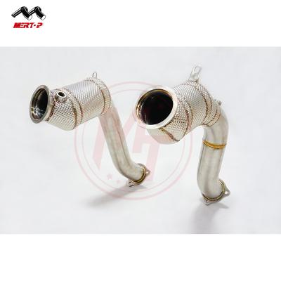 China Sandbar Enenne 958.2 MERTOP PACK SS304 High Performance Catless Heat Shield Downpipe For Por sche 958.2 Sandbar Enenne S GTS 3.6T 2014-2018 for sale