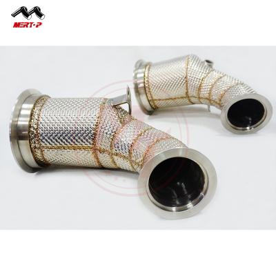 China Panamera 971 Turb*/GTS V8 4.0L 2016-2019 Exhaust System MERTOP Porsc High*** Automotive High Flow CATTED Heat Shield DOWNPIPE for sale