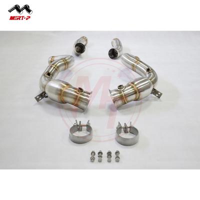 China SUS304 MERTOP BE** AMG C63 C63S W205 2015+ 4.0T Hot Selling Brushed Downpipe for sale