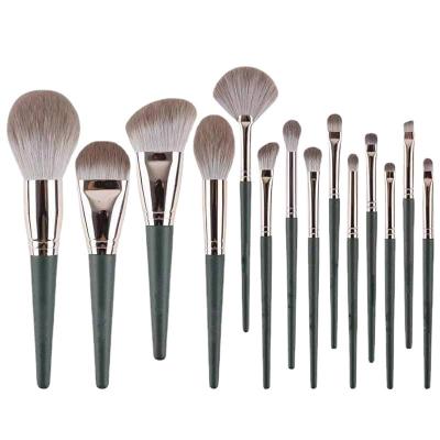 China Angular Blush Brush Wholesale Private Label China Makeup Synthetic Fiber With Logo Private Label Cosmetic Makeup Brush Set for sale