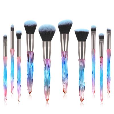 China Angular Blush Pink Wholesale Brushes Makeup Set Tech China Case Pink Bling Glitter Makeup Brush Set for sale