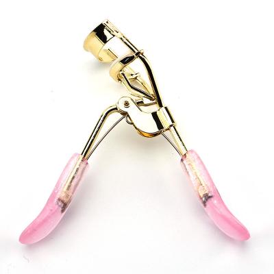 China Disposable Glitter Handle Lash Curler Cosmetic Tools Portable Eyelash Curler Tool Eyelash Curler OEM Transparent for sale