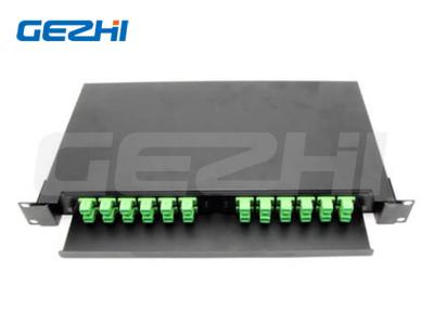 China 19' 1RU Schiebebahn-Rack Montage Glasfaser Patch Panel - 2 Metall FAP zu verkaufen