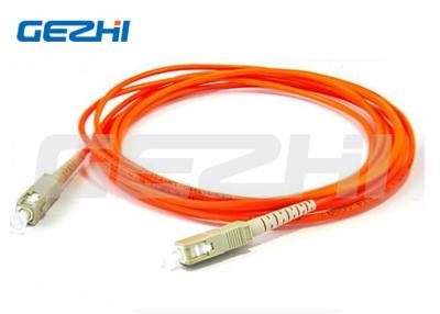 China SC Style SX/DX MM Orange Fiber Optic Cable Patch Cord with ±0.1dB Repeatability for sale