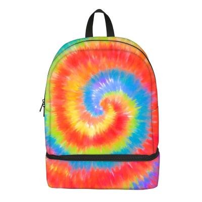 China Promotional Waterproof Thermal Insulation Lunch Waterproof Reusable Bags Custom Tie-Dye Printing Foil Beer Cooler Bag Backpack for sale